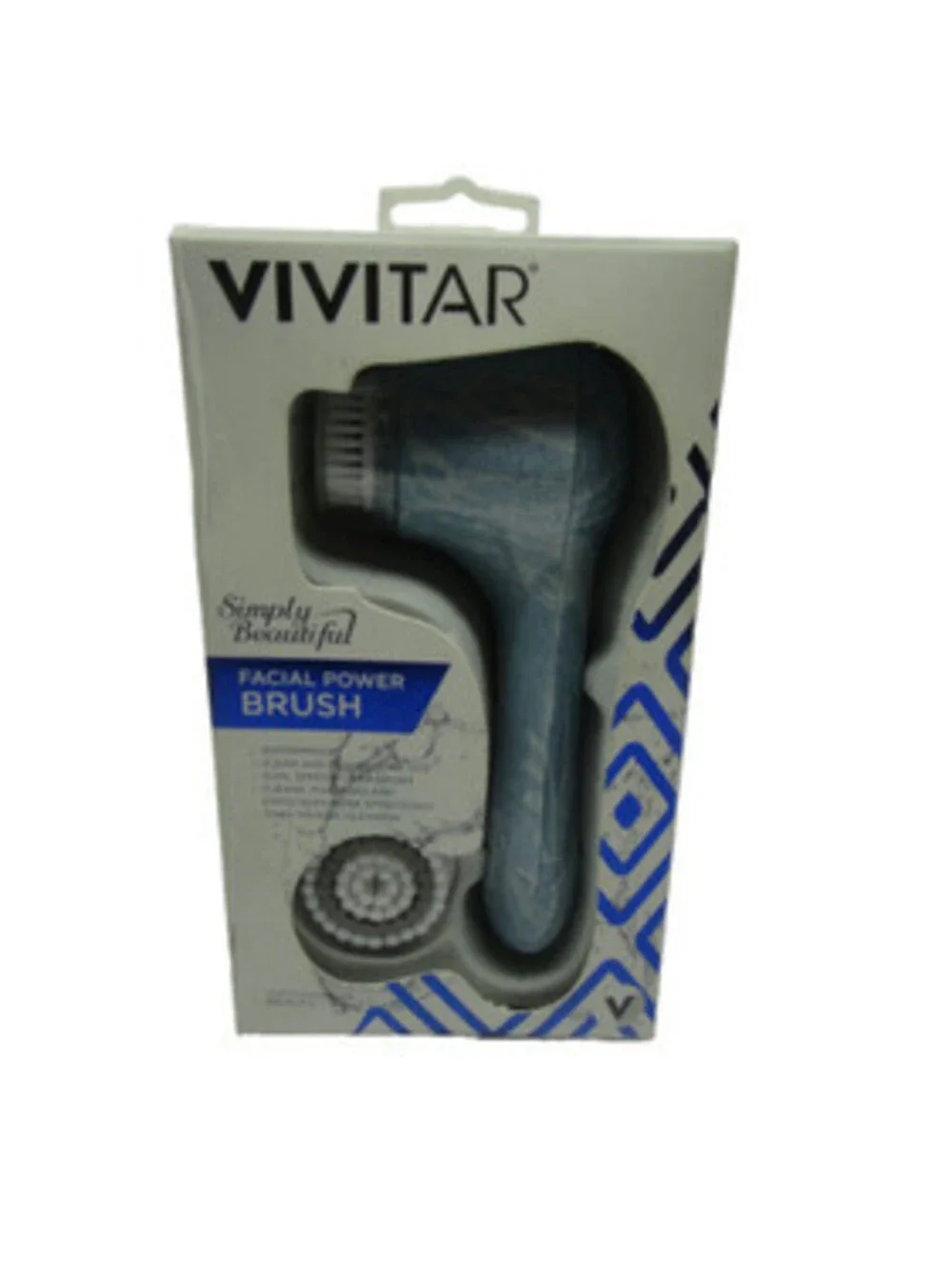 3 pack Vivitar Facial Power Brush Cleansing Facial Brush Metallic, Marble Series